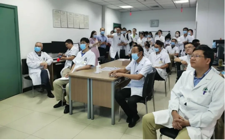 Staff members at Northern Jiangsu Peoples Hospital