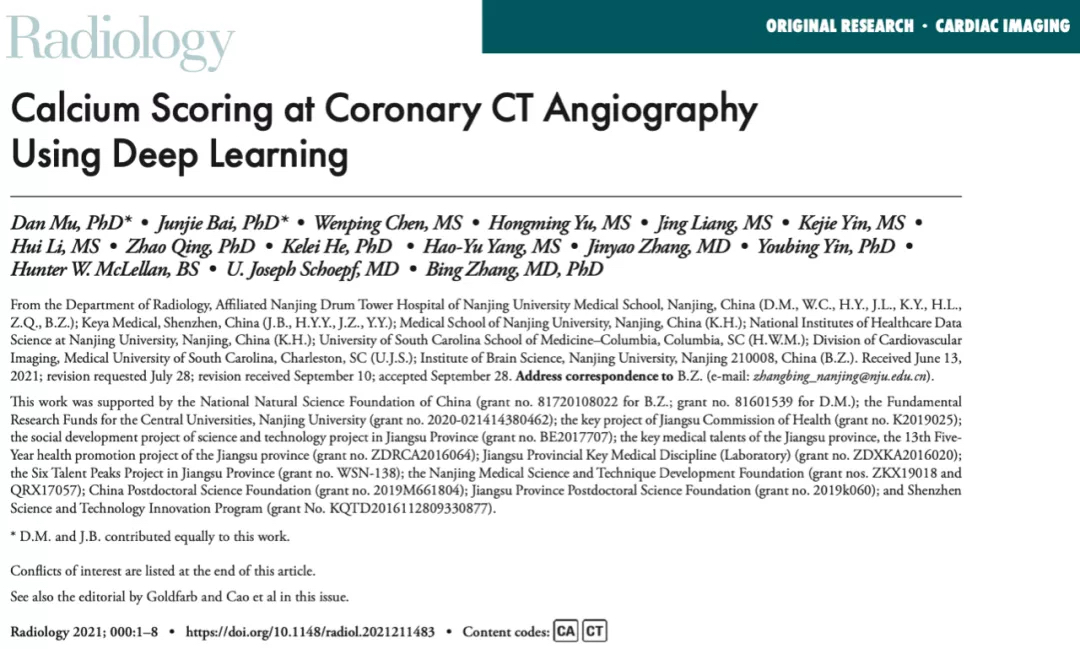 Calcium Scoring from Coronary CT Angiography Using Deep Learning